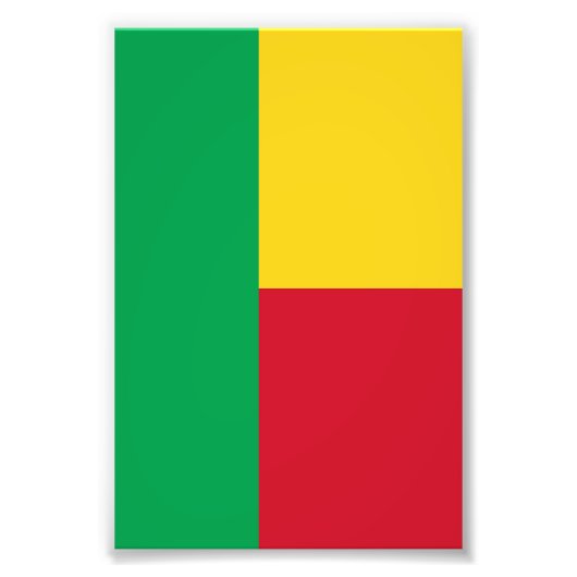 Benin Flag Foto Afdruk (Voorkant)
