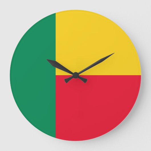 Benin Flag Grote Klok (Voorkant)