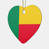 Benin Flag Heart Ornament (Links)