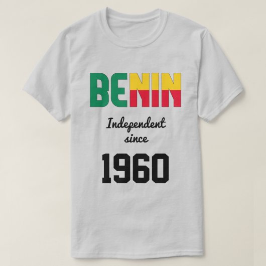 Benin Flag Independence Celebration T-Shirt (Design voorkant)
