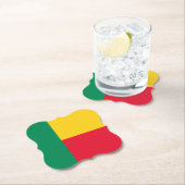 Benin Flag Kartonnen Onderzetters (Insitu)