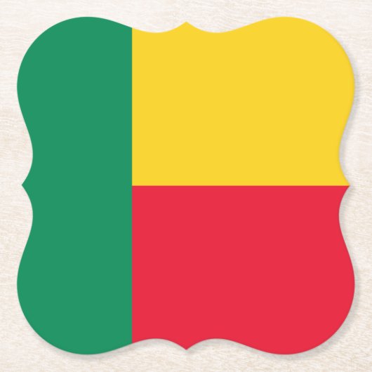 Benin Flag Kartonnen Onderzetters (Voorkant)