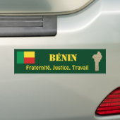Benin Flag + Map Bumpersticker (Op auto)