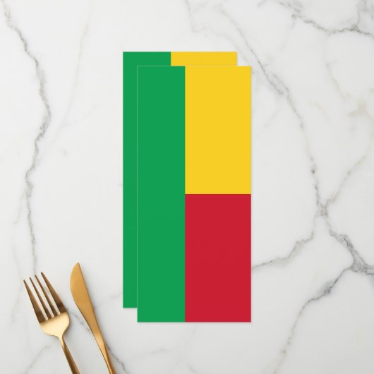 Benin Flag Menu (Voorkant / Achterkant in situ)