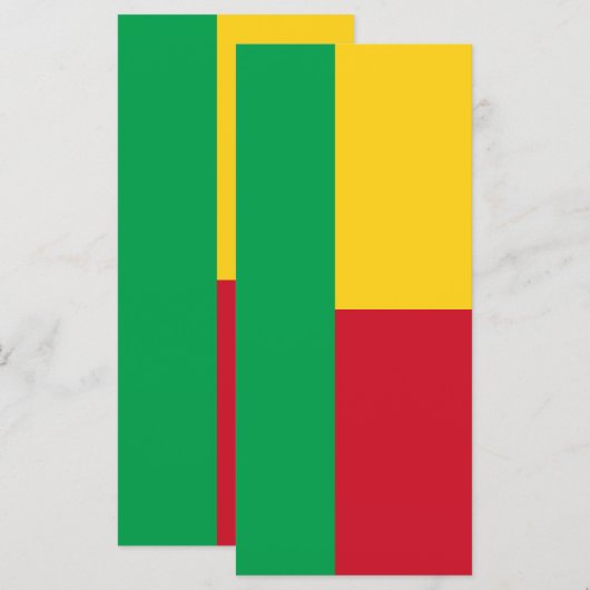 Benin Flag Menu (Voorkant / Achterkant)