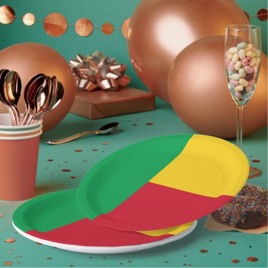 Benin Flag Papieren Bordje (Multi)