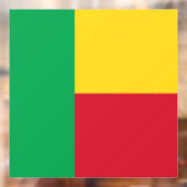 Benin Flag Raamsticker (Vel 2)