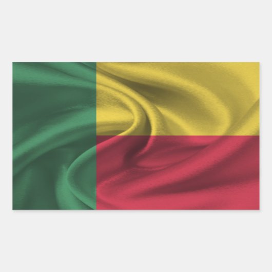 Benin Flag Rechthoekige Sticker (Voorkant)