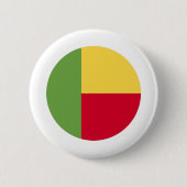 Benin Flag Ronde Button 5,7 Cm (Voorkant)