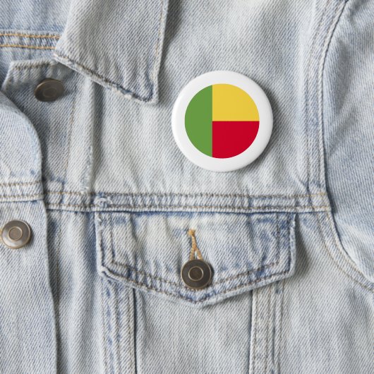 Benin Flag Ronde Button 5,7 Cm (In situ)