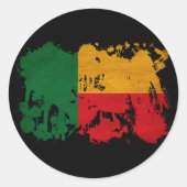Benin Flag Ronde Sticker (Voorkant)
