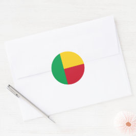 Benin Flag Ronde Sticker