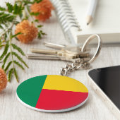 Benin Flag Sleutelhanger (Zijkant)