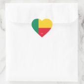 Benin Flag Splendid Patriotic Hart Sticker (Tas)