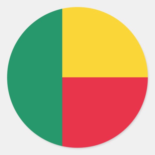Benin Flag Sticker (Voorkant)
