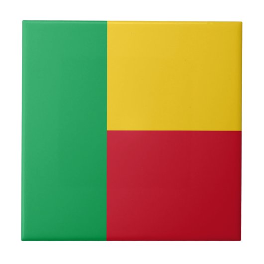 Benin Flag Tegeltje (Voorkant)
