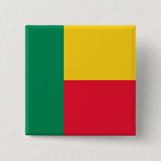 Benin Flag Vierkante Button 5,1 Cm (Voorkant)