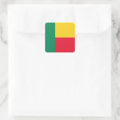 Benin Flag Vierkante Sticker (Tas)