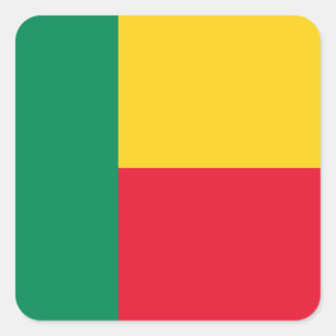 Benin Flag Vierkante Sticker