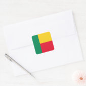 Benin Flag Vierkante Sticker (Envelop)