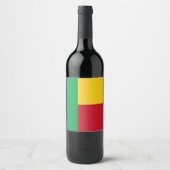 Benin Flag Wijn Etiket (Voorkant)