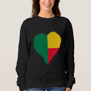 Benin Heart Beninese Pride Beninese vlag Beninese Trui
