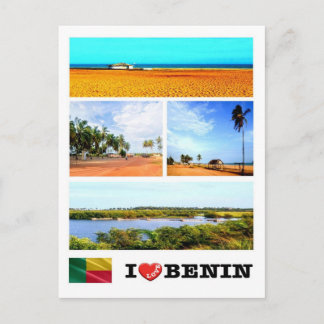 Benin - I Love - Mosaic - Briefkaart