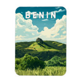 Benin Illustration Travel Art Vintage Magneet (Verticaal)