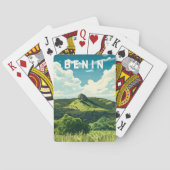 Benin Illustration Travel Art Vintage Pokerkaarten (Achterkant)