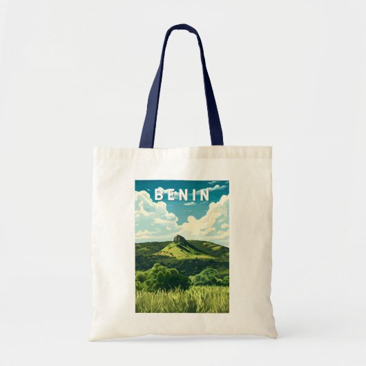 Benin Illustration Travel Art Vintage Tote Bag (Voorkant)