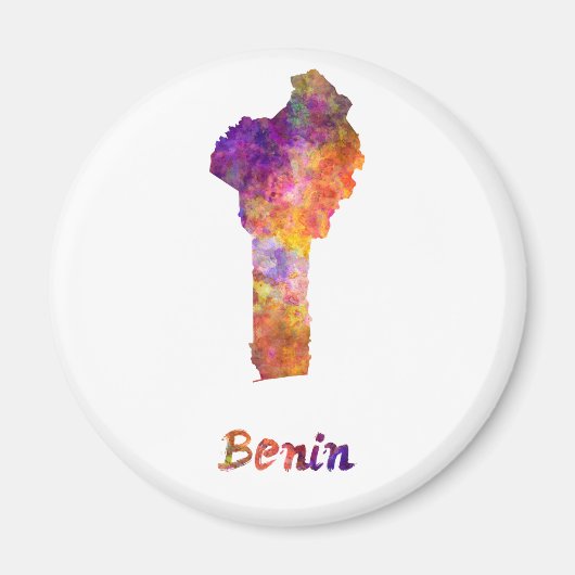 Benin in in waterverf magneet (Voorkant)