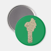 Benin Kaart Magneet (Voorkant / Achterkant)