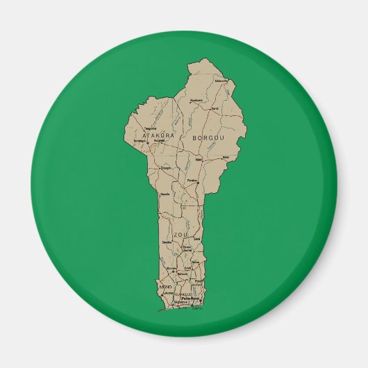 Benin Kaart Magneet (Voorkant)