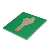 Benin kaart tegel tegeltje (Zijkant)