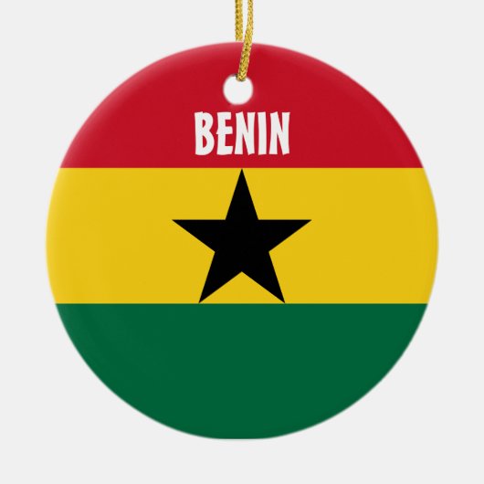 Benin kerstversiering keramisch ornament (Voorkant)