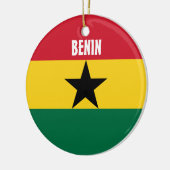 Benin kerstversiering keramisch ornament (Links)