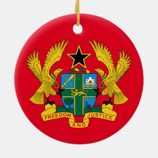 Benin kerstversiering keramisch ornament (Achterkant)