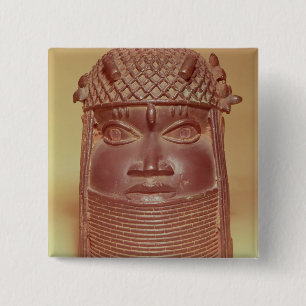 Benin-masker Vierkante Button 5,1 Cm