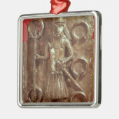 Benin plaque metalen ornament (Links)