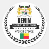 Benin Ronde Sticker (Voorkant)