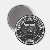 Benin Round Emblem Magneet (Voorkant / Achterkant)