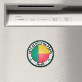 Benin Round Emblem Magneet (Insitu (Vaatwasser))