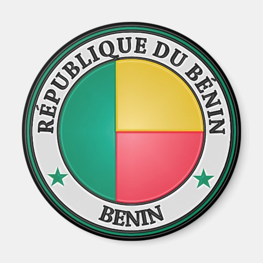 Benin Round Emblem Magneet (Voorkant)