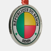 Benin Round Emblem Metalen Ornament (Rechts)