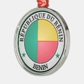 Benin Round Emblem Metalen Ornament (Links)