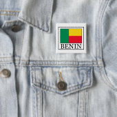 Benin-toets Vierkante Button 5,1 Cm (In situ)