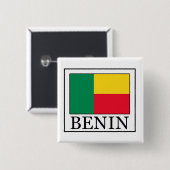 Benin-toets Vierkante Button 5,1 Cm (Voorkant /achterkant)