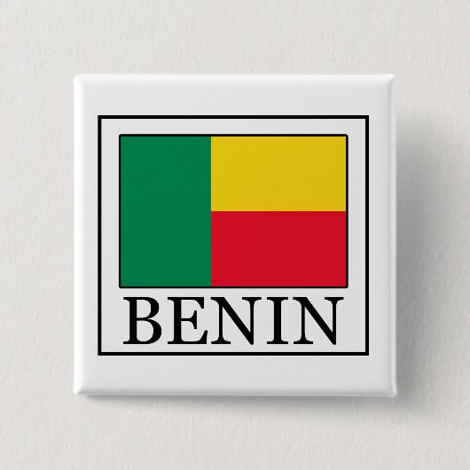 Benin-toets Vierkante Button 5,1 Cm (Voorkant)