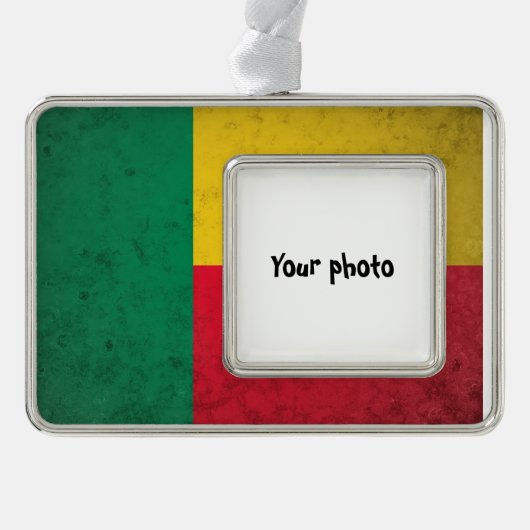 Benin Verzilverd Omlijst Ornament (Voorkant)