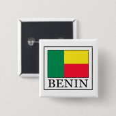 Benin Vierkante Button 5,1 Cm (Voorkant /achterkant)